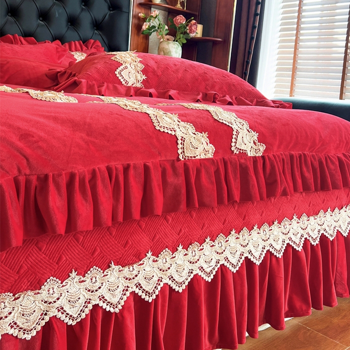 91家纺网 家纺一手货源 找家纺 （总）瑞宝 2025新款宝宝绒床盖四件套-北欧风情（控价 308起）