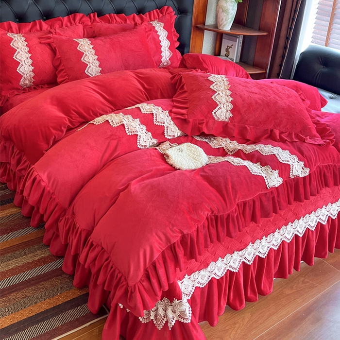 91家纺网 家纺一手货源 找家纺 （总）瑞宝 2025新款宝宝绒床盖四件套-北欧风情（控价 308起）