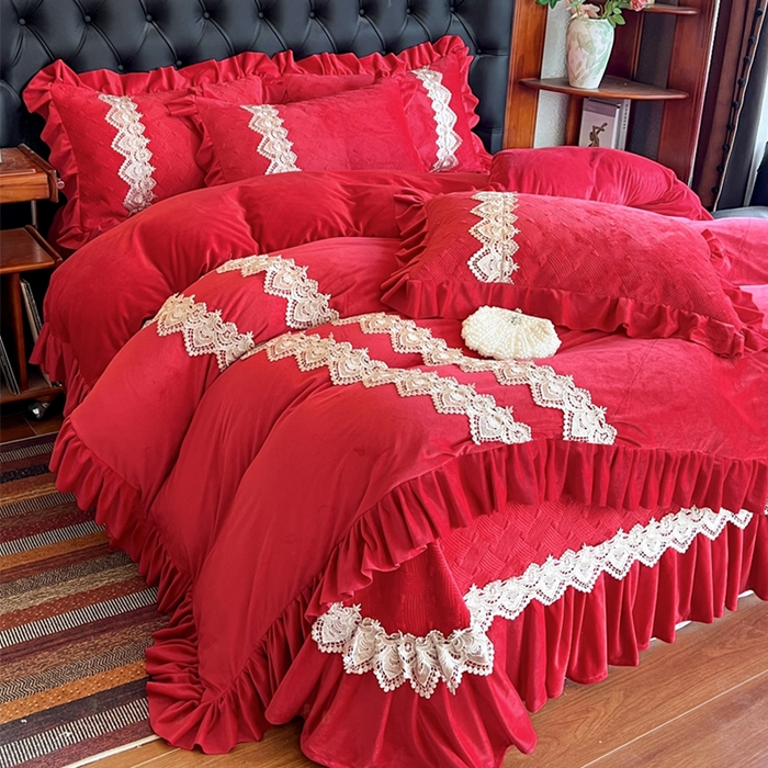 91家纺网 家纺一手货源 找家纺 （总）瑞宝 2025新款宝宝绒床盖四件套-北欧风情（控价 308起）