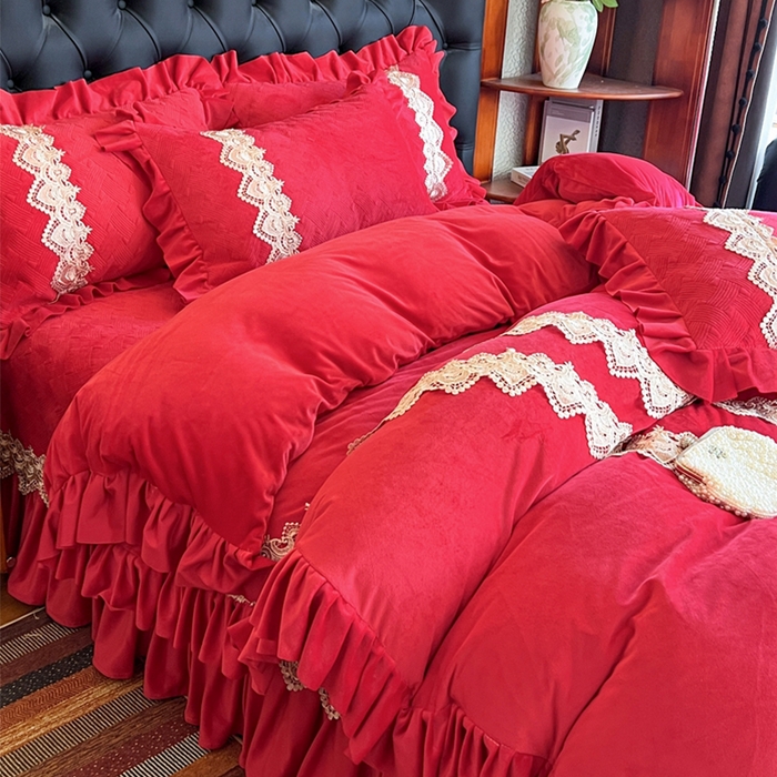 91家纺网 家纺一手货源 找家纺 （总）瑞宝 2025新款宝宝绒床盖四件套-北欧风情（控价 308起）