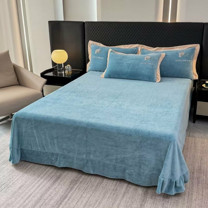 91家纺网 家纺一手货源 找家纺 （总）淳绵家居 2025新款高克重超厚石墨烯烯金绒保暖牛奶绒四件套-印象空间