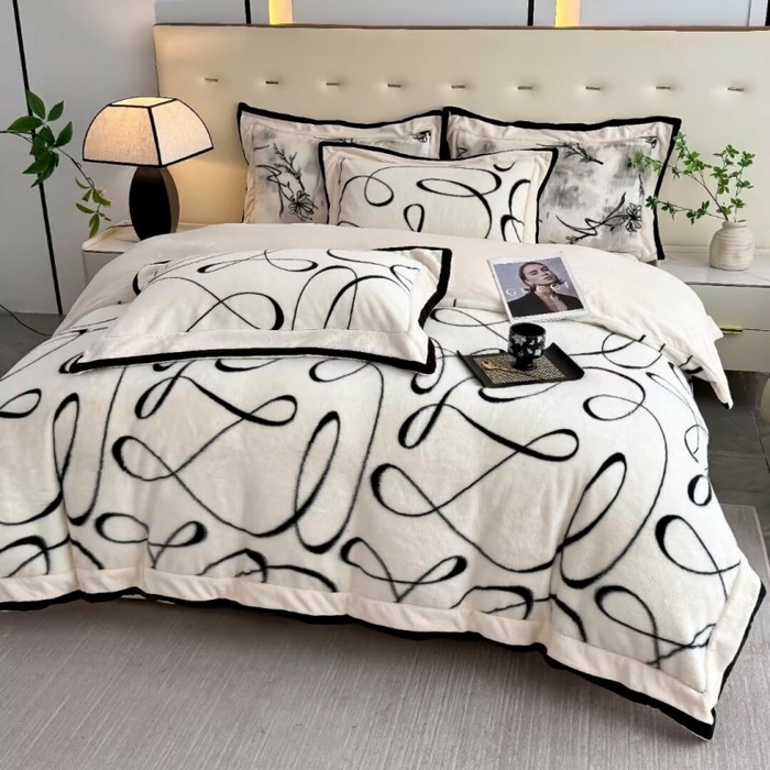 91家纺网 家纺一手货源 找家纺 （总）淳绵家居 2025新款高克重超厚雪貂绒全消光牛奶绒四件套