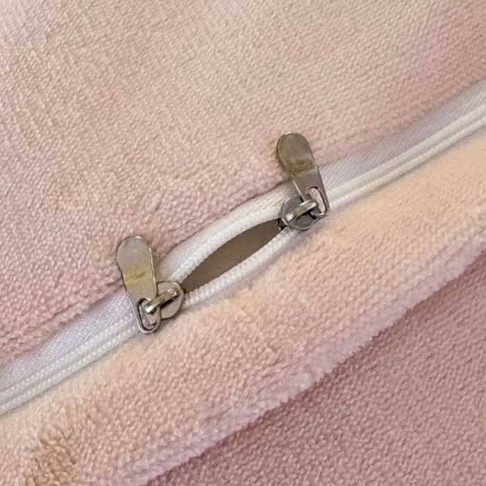 91家纺网 家纺一手货源 找家纺 淳绵家居 2025新款高克重超厚云芙绒轻奢拼色工艺款四件套 云芙绒-玉色