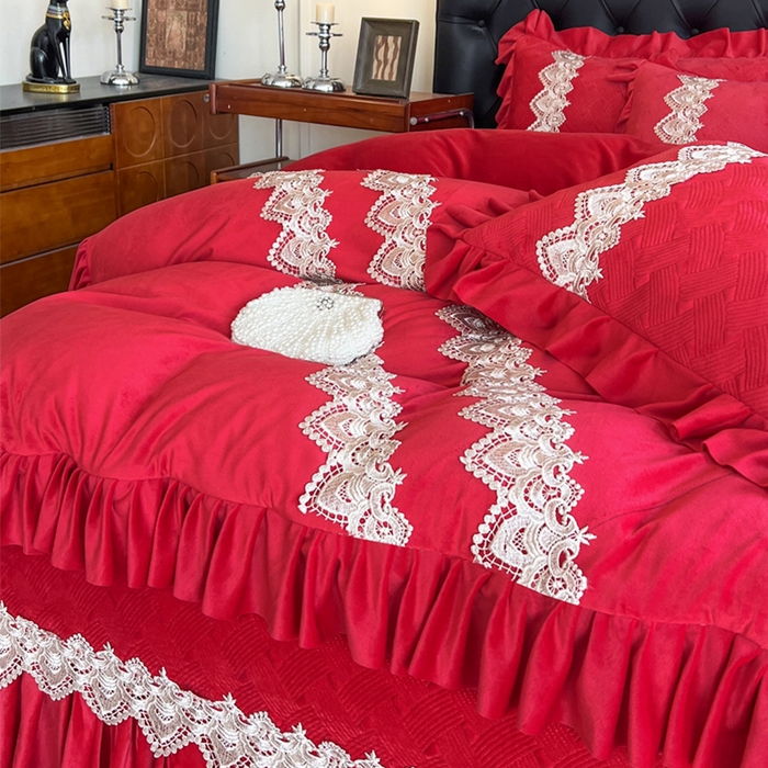 91家纺网 家纺一手货源 找家纺 瑞宝 2025新款宝宝绒床盖床盖单件床盖单品单床盖床盖三件套-北欧风情 北欧风情-中国红