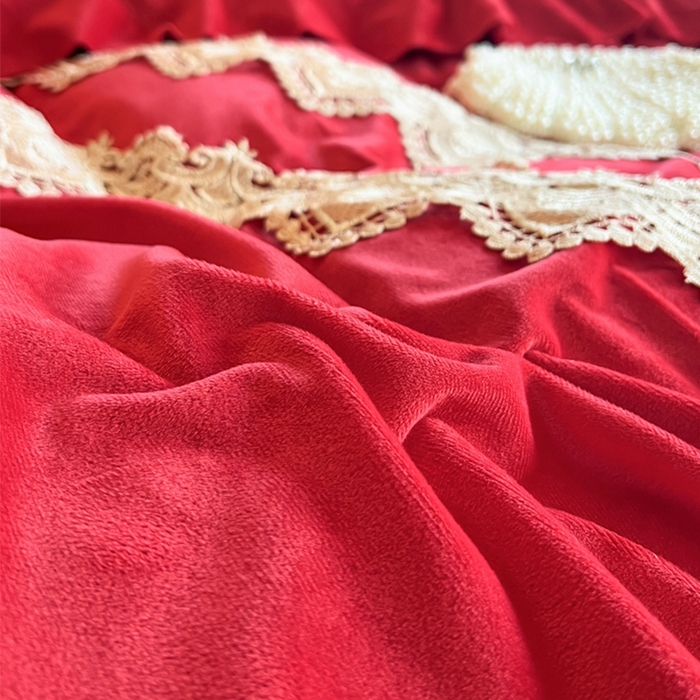 91家纺网 家纺一手货源 找家纺 瑞宝 2025新款宝宝绒床盖床盖单件床盖单品单床盖床盖三件套-北欧风情 北欧风情-中国红