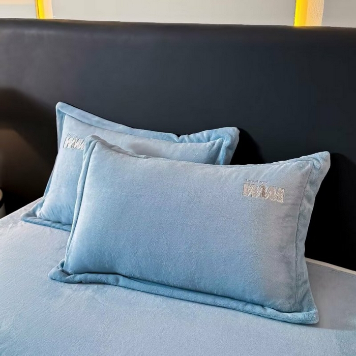 91家纺网 家纺一手货源 找家纺 （总）淳绵家居 2025新款高克重全消光牛奶绒绵羊绒四件套-爱丽丝