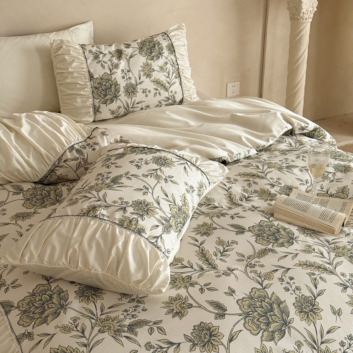 91家纺网 家纺一手货源 找家纺 （总）ONE TWO ONE 121 2025新款亲肤舒适50长绒棉四件套-雅韵繁花【会员-20】 平台控价券后不得低于368/388元