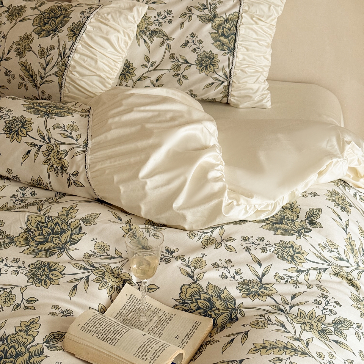 91家纺网 家纺一手货源 找家纺 （总）ONE TWO ONE 121 2025新款亲肤舒适50长绒棉四件套-雅韵繁花【会员-20】 平台控价券后不得低于368/388元