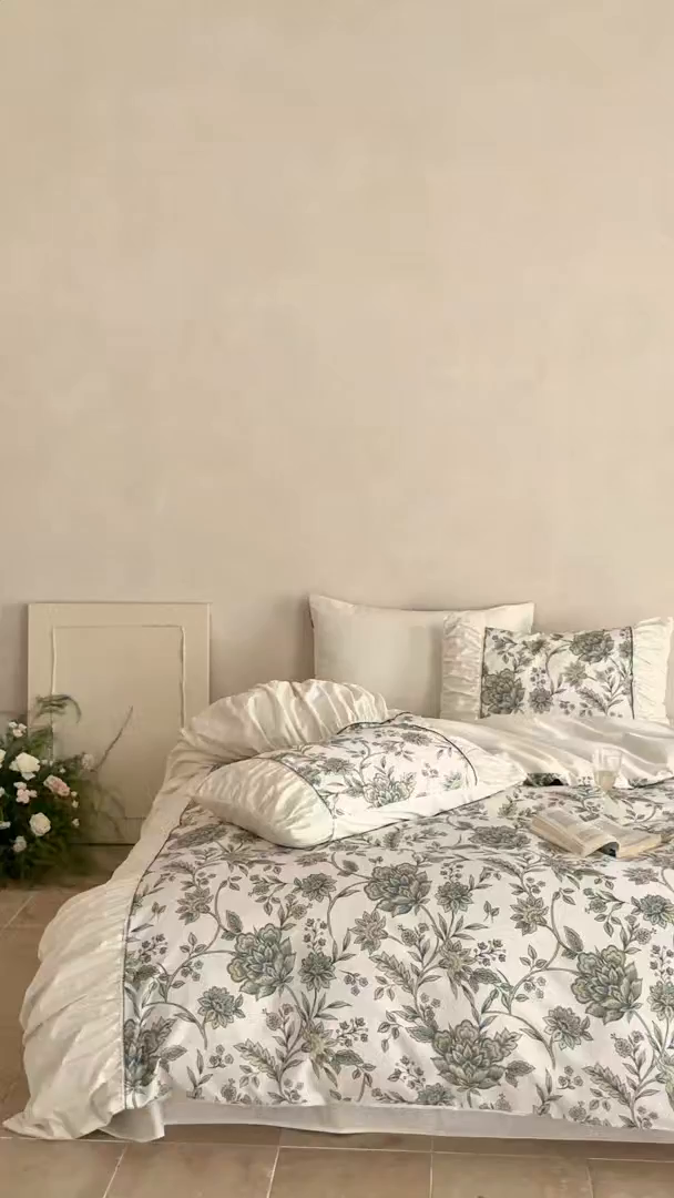 91家纺网 家纺一手货源 找家纺 （总）ONE TWO ONE 121 2025新款亲肤舒适50长绒棉四件套-雅韵繁花【会员-20】 平台控价券后不得低于368/388元