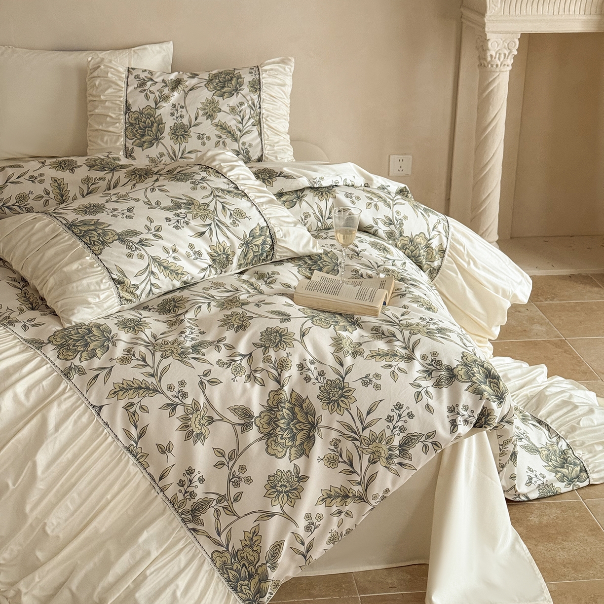 91家纺网 家纺一手货源 找家纺 （总）ONE TWO ONE 121 2025新款亲肤舒适50长绒棉四件套-雅韵繁花【会员-20】 平台控价券后不得低于368/388元