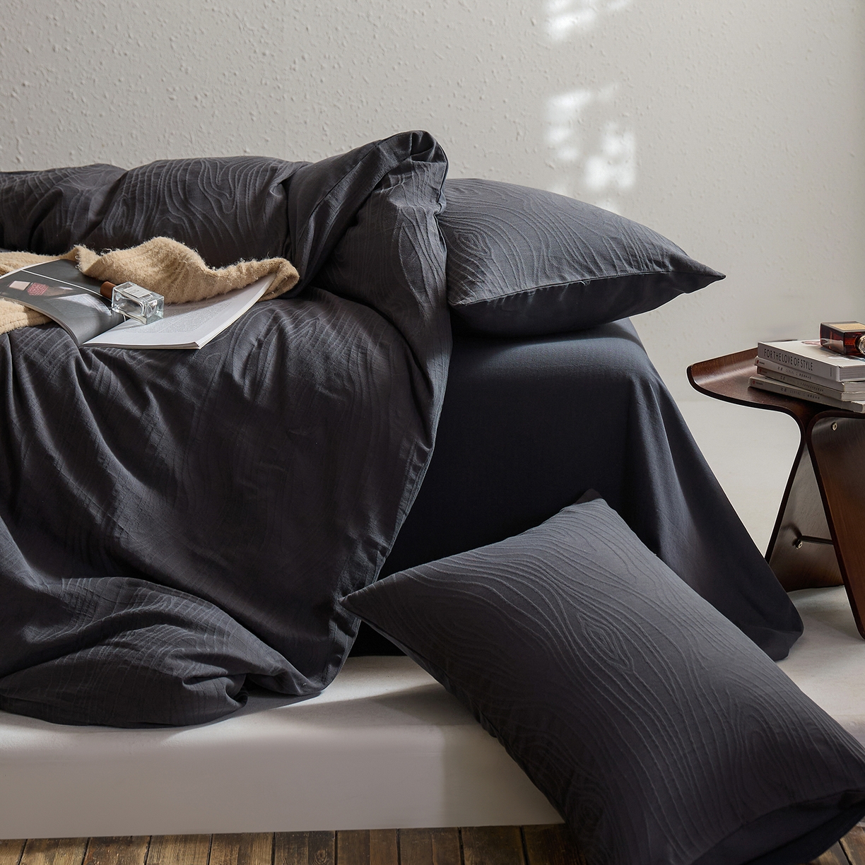 91家纺网 家纺一手货源 找家纺 （总）梦享生活家居 2025新款全棉肌理纹提花四件套