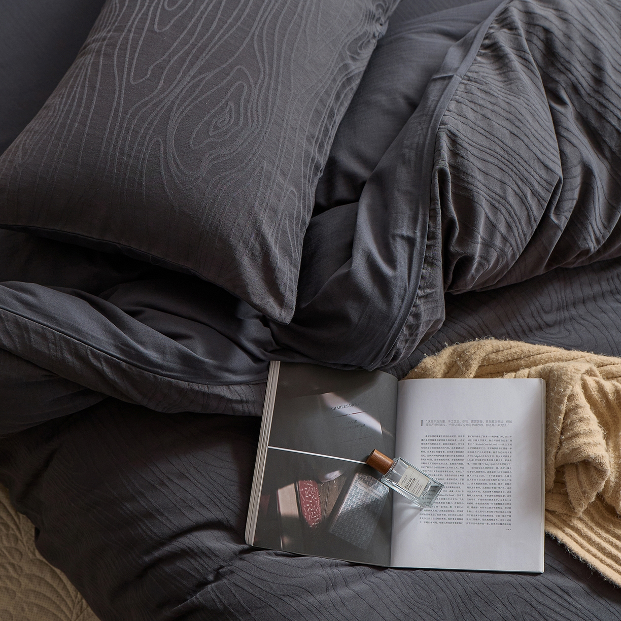 91家纺网 家纺一手货源 找家纺 （总）梦享生活家居 2025新款全棉肌理纹提花四件套