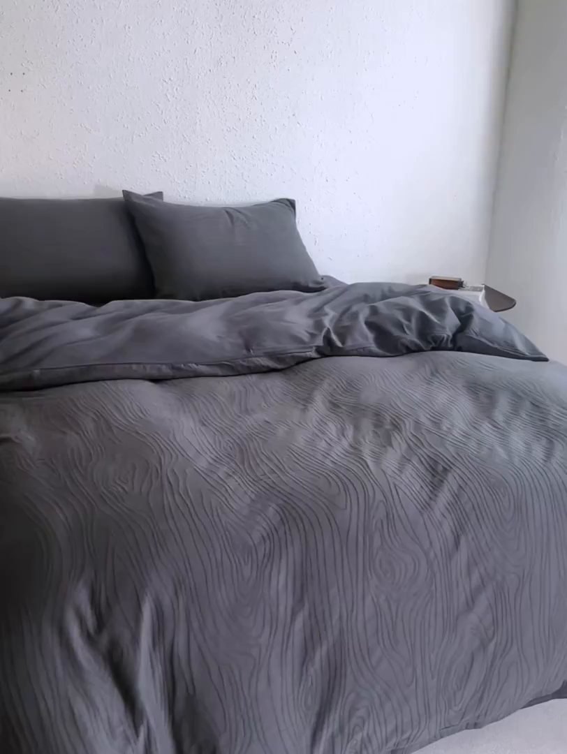 91家纺网 家纺一手货源 找家纺 （总）梦享生活家居 2025新款全棉肌理纹提花四件套