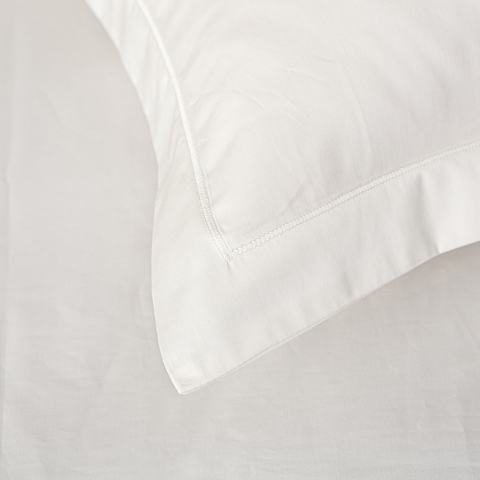 91家纺网 家纺一手货源 找家纺 姝辰 2025新款50双股贡缎（100S）全棉纯棉贡缎纯色纯棉单人成人单枕套 枕套单件 茉莉白