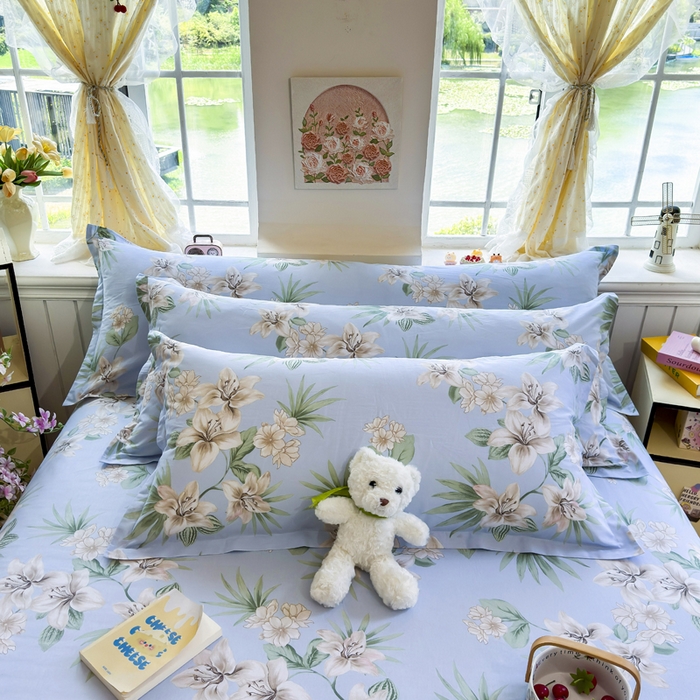 91家纺网 家纺一手货源 找家纺 （总）姝辰 2025新款全棉纯棉印花双人长枕套纯棉加长单枕套,百合幽梦,春日繁花,蛋糕小熊,格调,花开浪漫,佳人有约,萌宝乐园,初叶,柿柿如意,元气猪猪,月亮猫