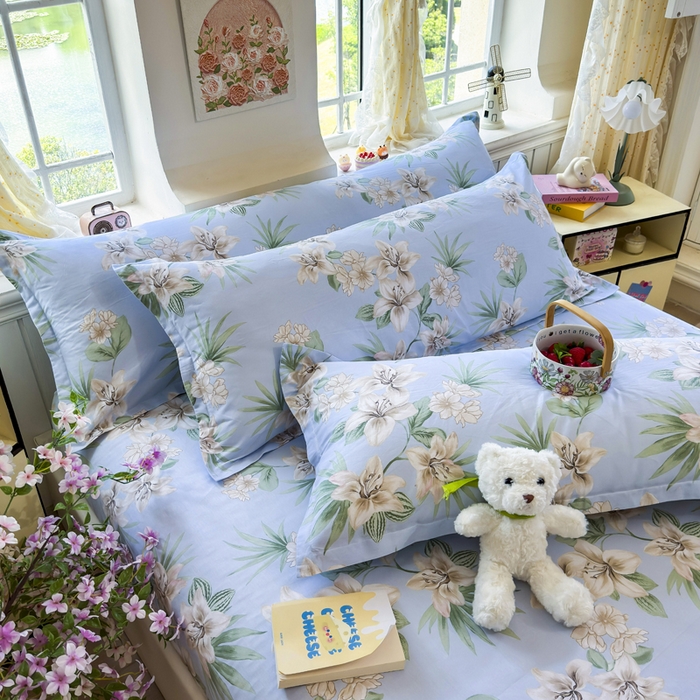 91家纺网 家纺一手货源 找家纺 （总）姝辰 2025新款全棉纯棉印花双人长枕套纯棉加长单枕套