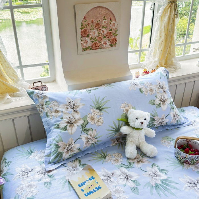 91家纺网 家纺一手货源 找家纺 （总）姝辰 2025新款全棉纯棉印花双人长枕套纯棉加长单枕套