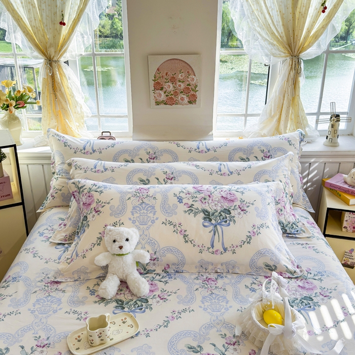 91家纺网 家纺一手货源 找家纺 （总）姝辰 2025新款全棉纯棉印花双人长枕套纯棉加长单枕套