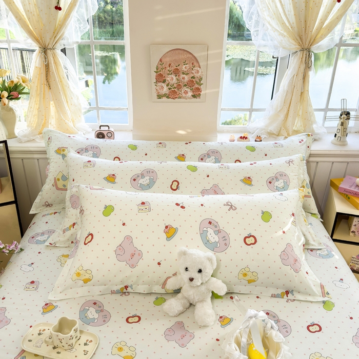 91家纺网 家纺一手货源 找家纺 （总）姝辰 2025新款全棉纯棉印花双人长枕套纯棉加长单枕套