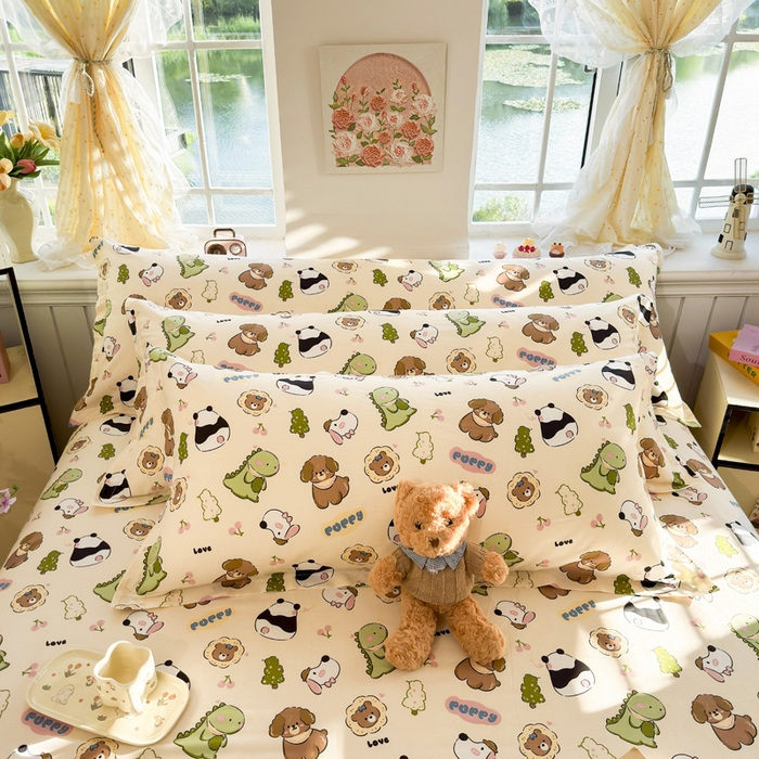 91家纺网 家纺一手货源 找家纺 （总）姝辰 2025新款全棉纯棉印花双人长枕套纯棉加长单枕套