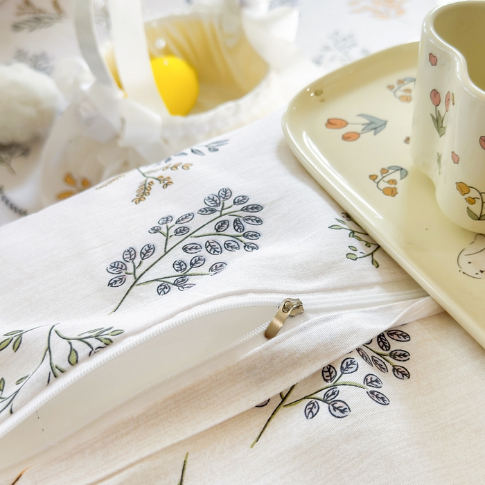 91家纺网 家纺一手货源 找家纺 姝辰 2025新款全棉纯棉印花双人长枕套纯棉加长单枕套 初叶