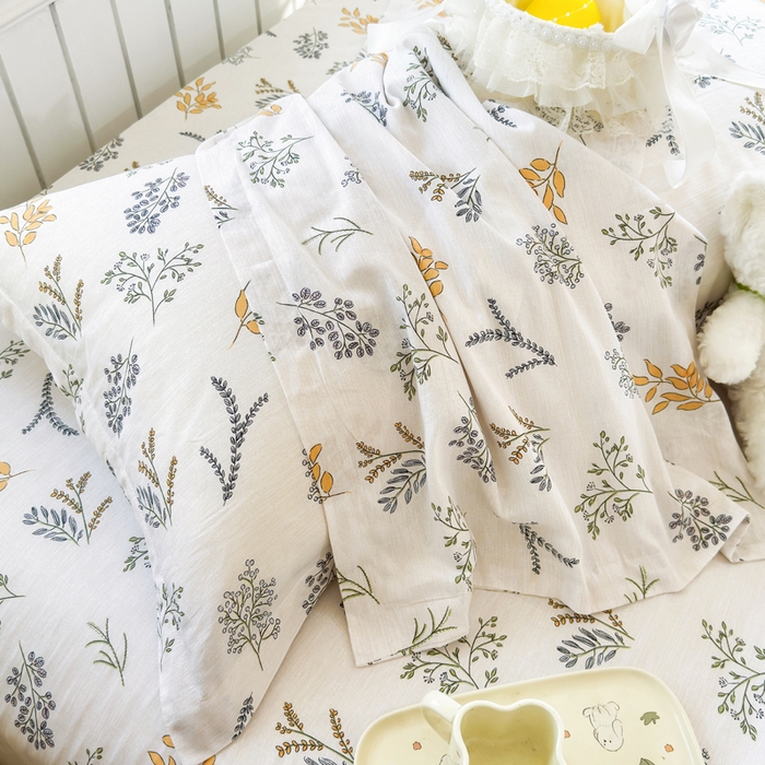 91家纺网 家纺一手货源 找家纺 姝辰 2025新款全棉纯棉印花双人长枕套纯棉加长单枕套 初叶