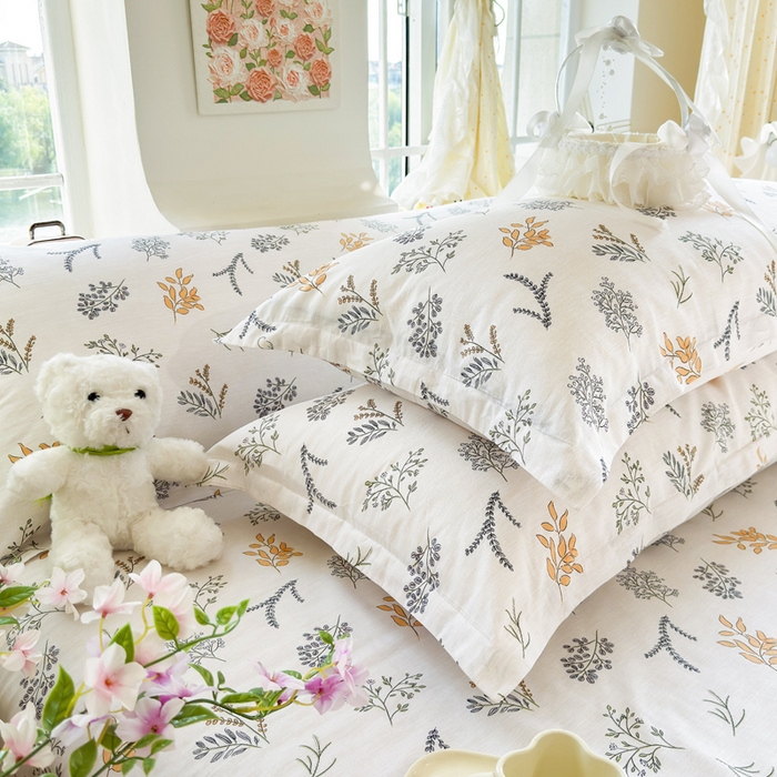 91家纺网 家纺一手货源 找家纺 姝辰 2025新款全棉纯棉印花双人长枕套纯棉加长单枕套 初叶