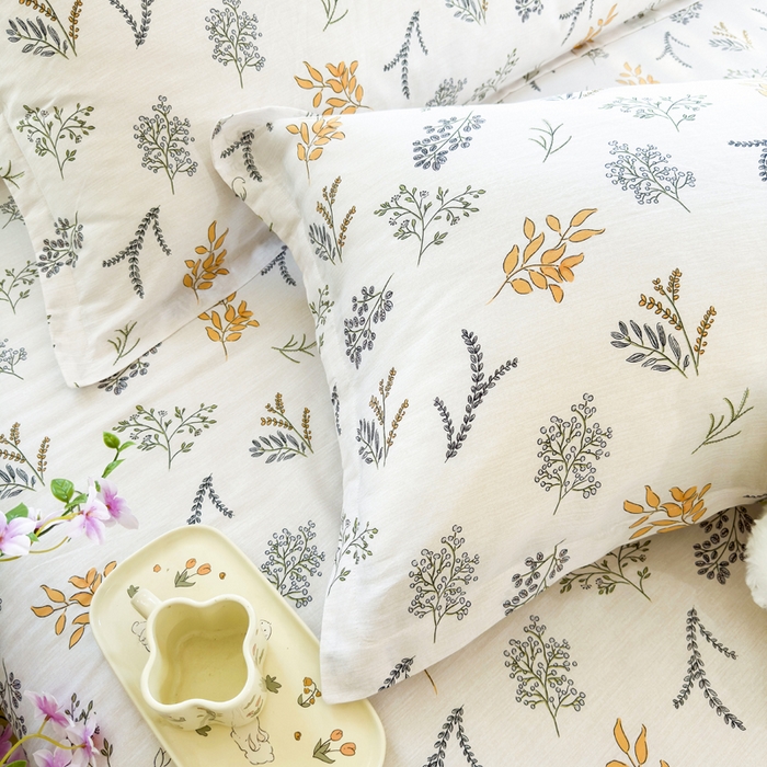 91家纺网 家纺一手货源 找家纺 姝辰 2025新款全棉纯棉印花双人长枕套纯棉加长单枕套 初叶