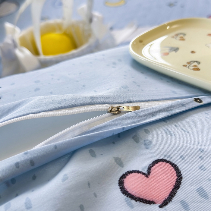 91家纺网 家纺一手货源 找家纺 姝辰 2025新款全棉纯棉印花双人长枕套纯棉加长单枕套 月亮猫