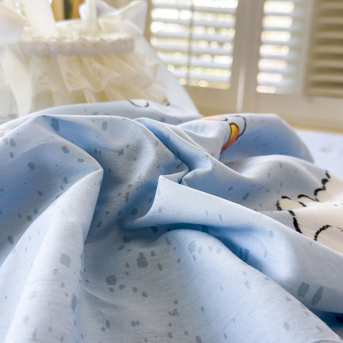 91家纺网 家纺一手货源 找家纺 姝辰 2025新款全棉纯棉印花双人长枕套纯棉加长单枕套 月亮猫