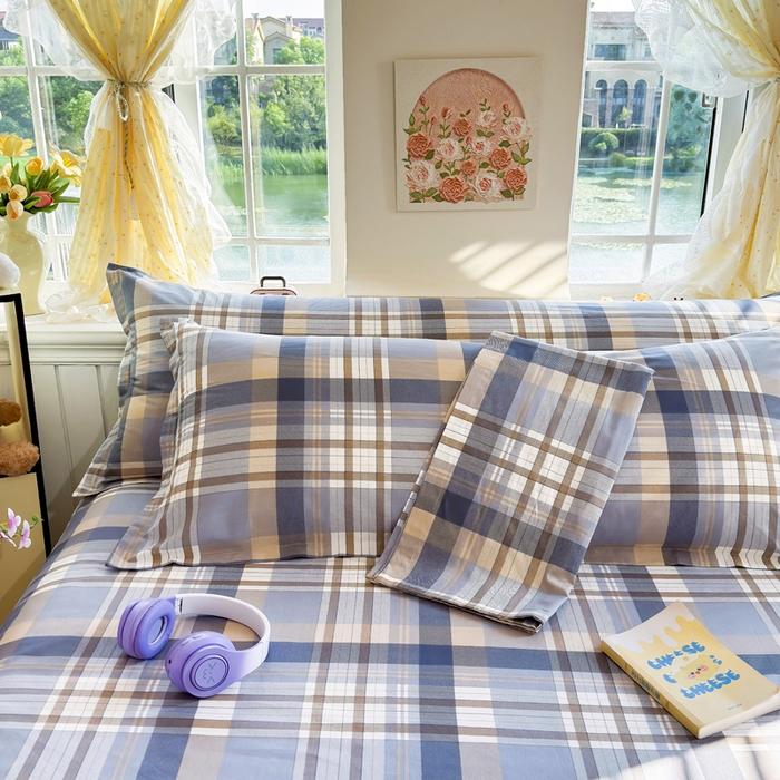 91家纺网 家纺一手货源 找家纺 姝辰 2025新款全棉纯棉印花双人长枕套纯棉加长单枕套 格调