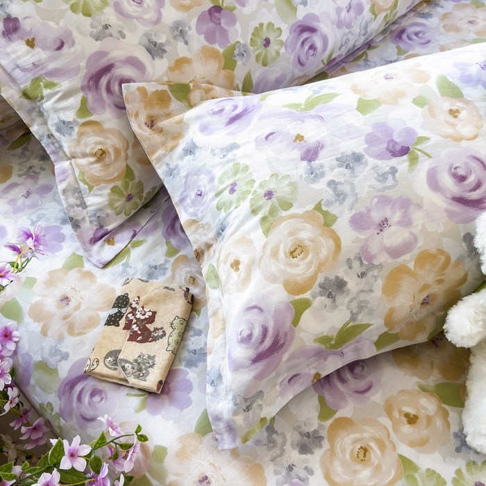 91家纺网 家纺一手货源 找家纺 姝辰 2025新款全棉纯棉印花双人长枕套纯棉加长单枕套 佳人有约