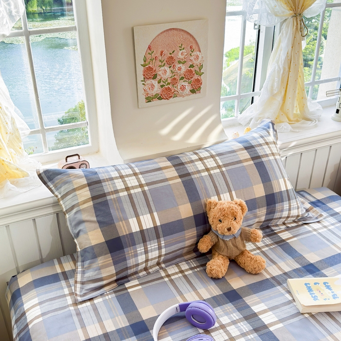 91家纺网 家纺一手货源 找家纺 姝辰 2025新款全棉纯棉印花双人长枕套纯棉加长单枕套 格调