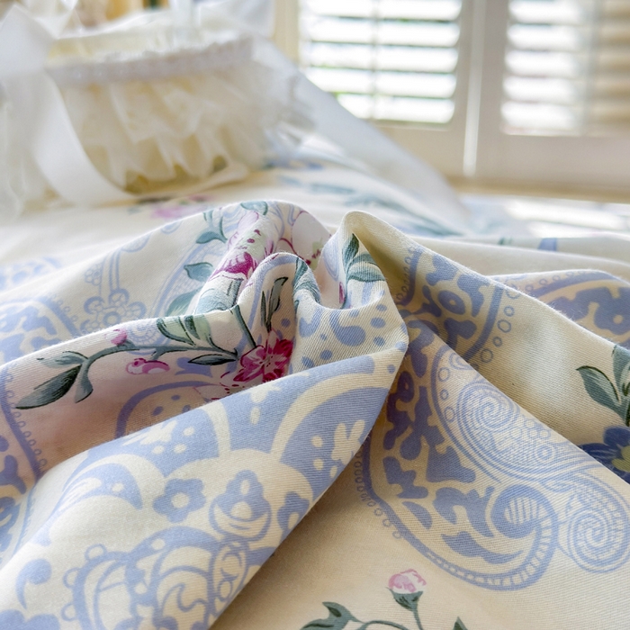 91家纺网 家纺一手货源 找家纺 姝辰 2025新款全棉纯棉印花双人长枕套纯棉加长单枕套 花开浪漫