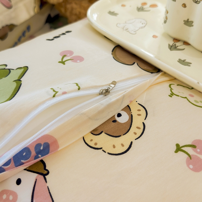 91家纺网 家纺一手货源 找家纺 姝辰 2025新款全棉纯棉印花双人长枕套纯棉加长单枕套 萌宝乐园