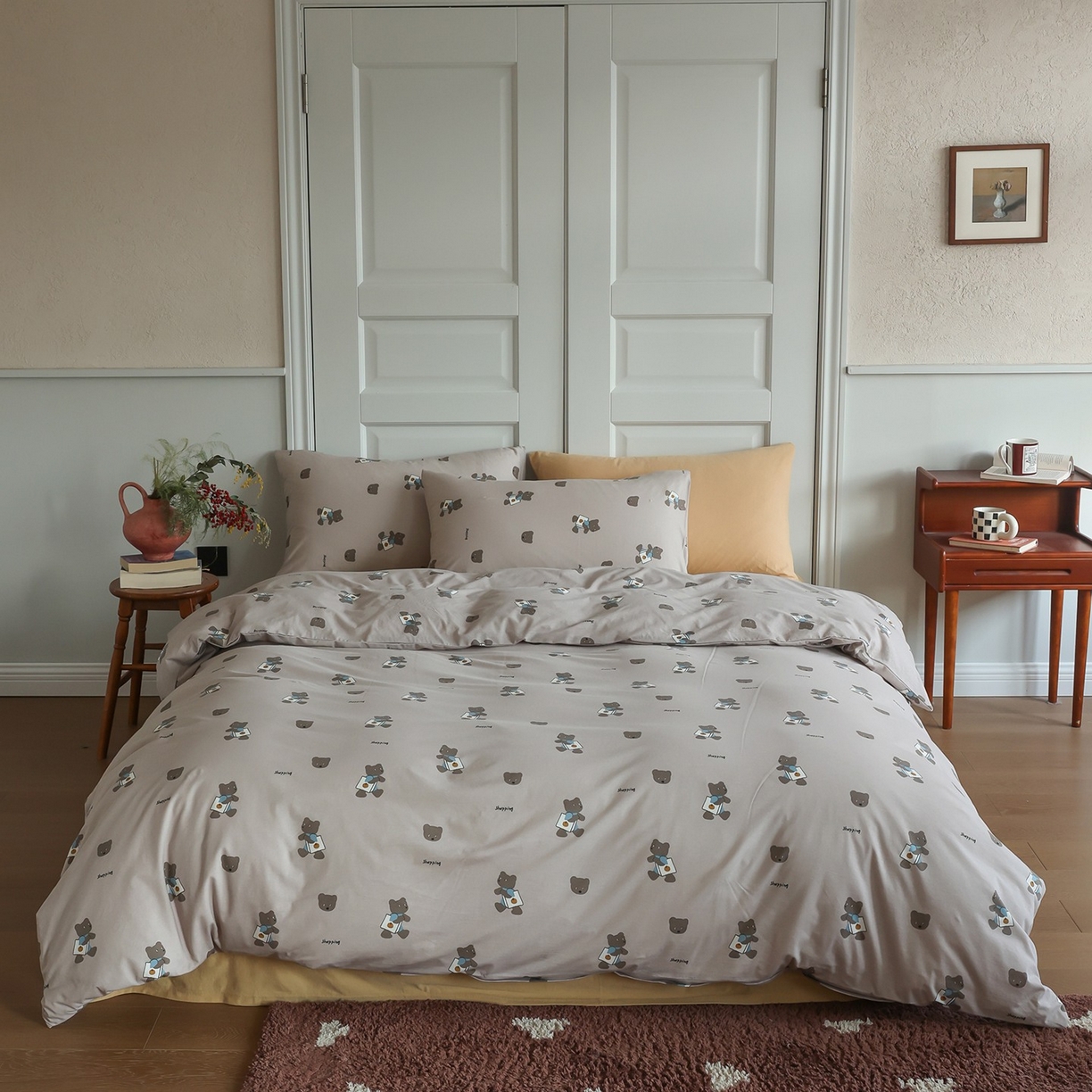 91家纺网 家纺一手货源 找家纺 （总）爱丽丝 2025新款亲肤舒适针织棉四件套系列