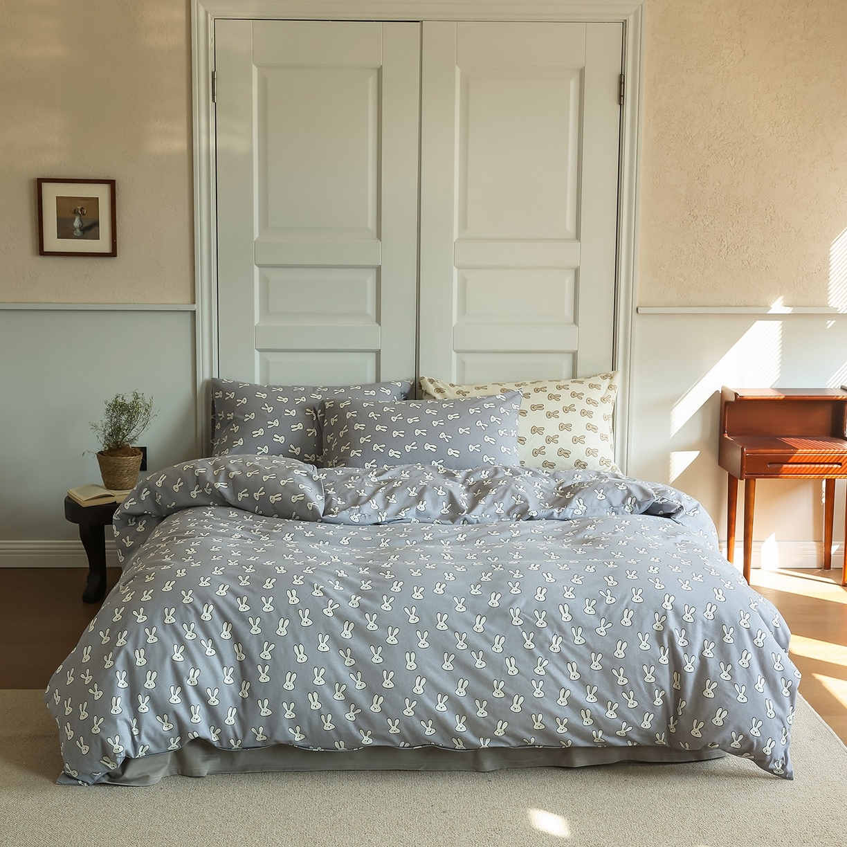 91家纺网 家纺一手货源 找家纺 （总）爱丽丝 2025新款亲肤舒适针织棉四件套系列