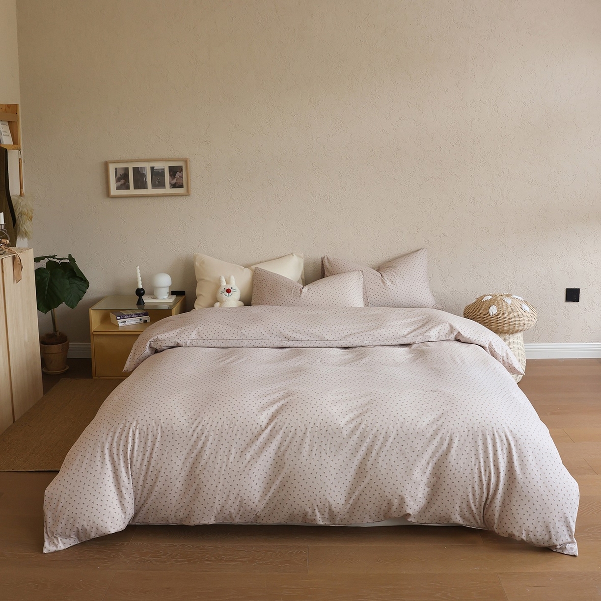 91家纺网 家纺一手货源 找家纺 爱丽丝 2025新款亲肤舒适针织棉四件套系列 椰林