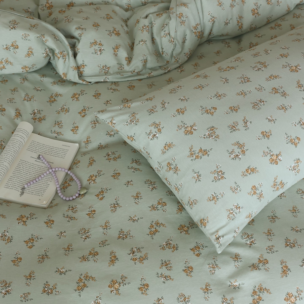 91家纺网 家纺一手货源 找家纺 爱丽丝 2025新款亲肤舒适针织棉四件套系列 复古玫瑰