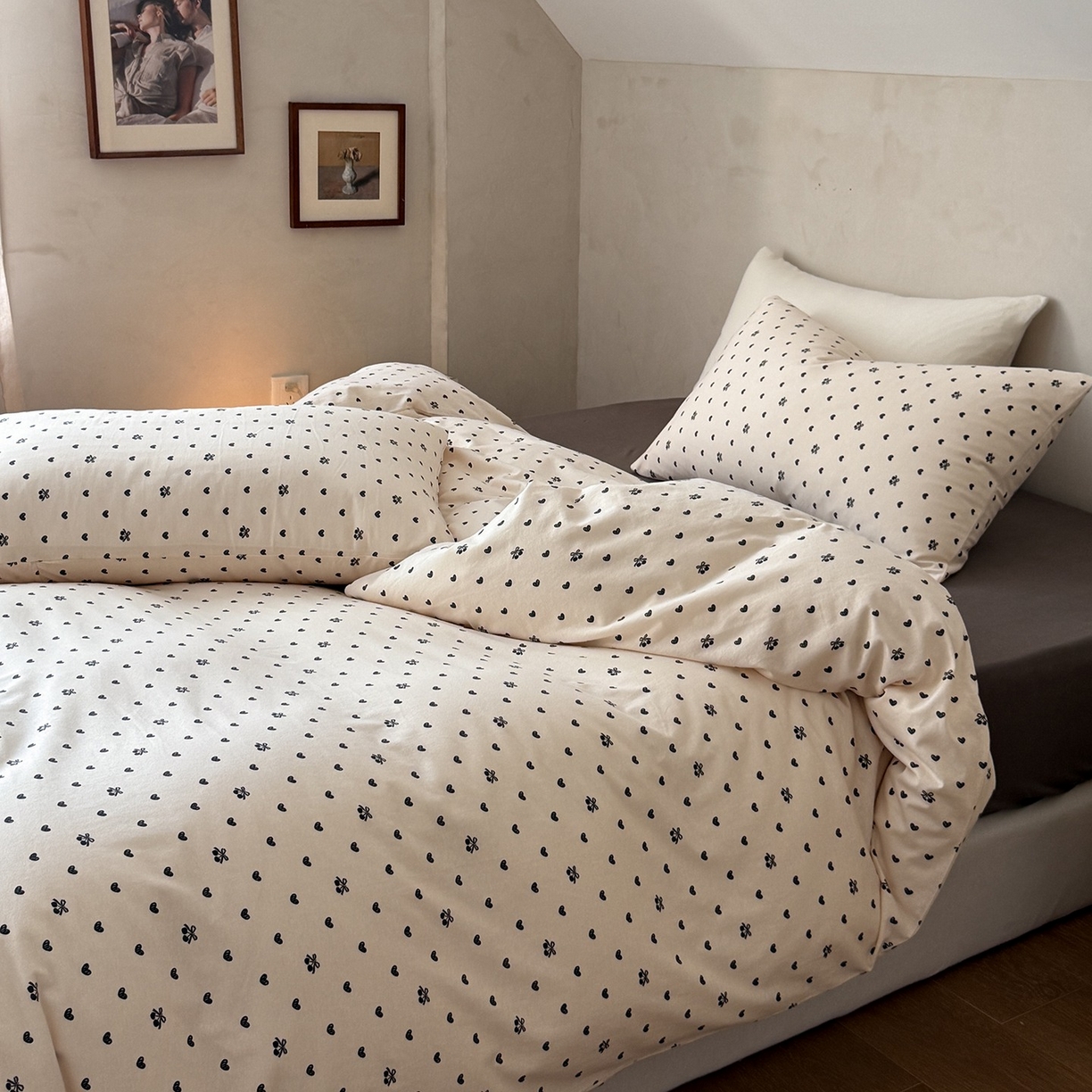 91家纺网 家纺一手货源 找家纺 爱丽丝 2025新款亲肤舒适针织棉四件套系列 甜心