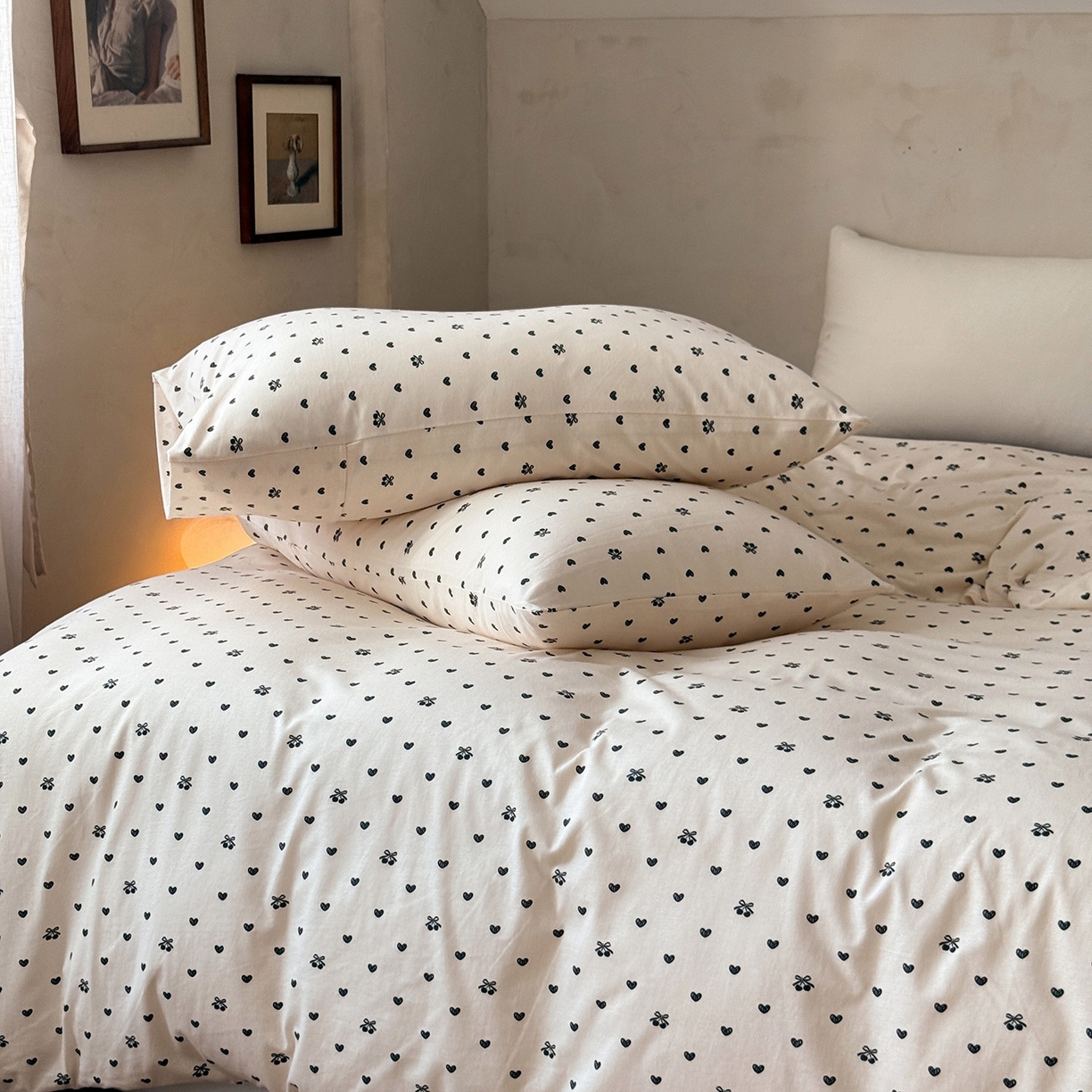 91家纺网 家纺一手货源 找家纺 爱丽丝 2025新款亲肤舒适针织棉四件套系列 甜心