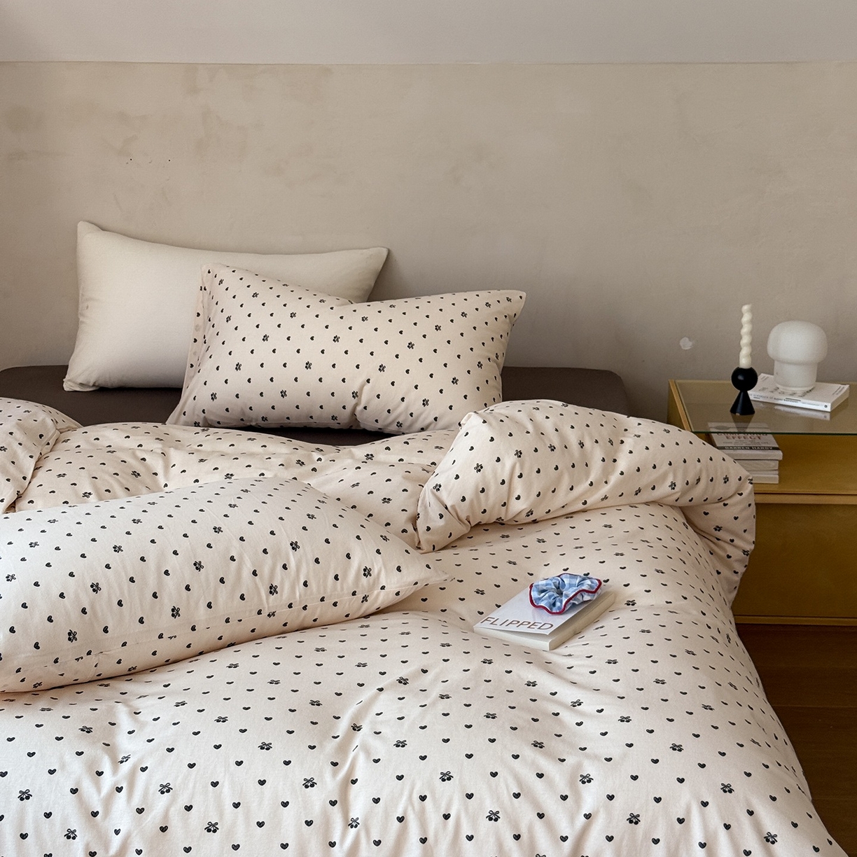 91家纺网 家纺一手货源 找家纺 爱丽丝 2025新款亲肤舒适针织棉四件套系列 甜心