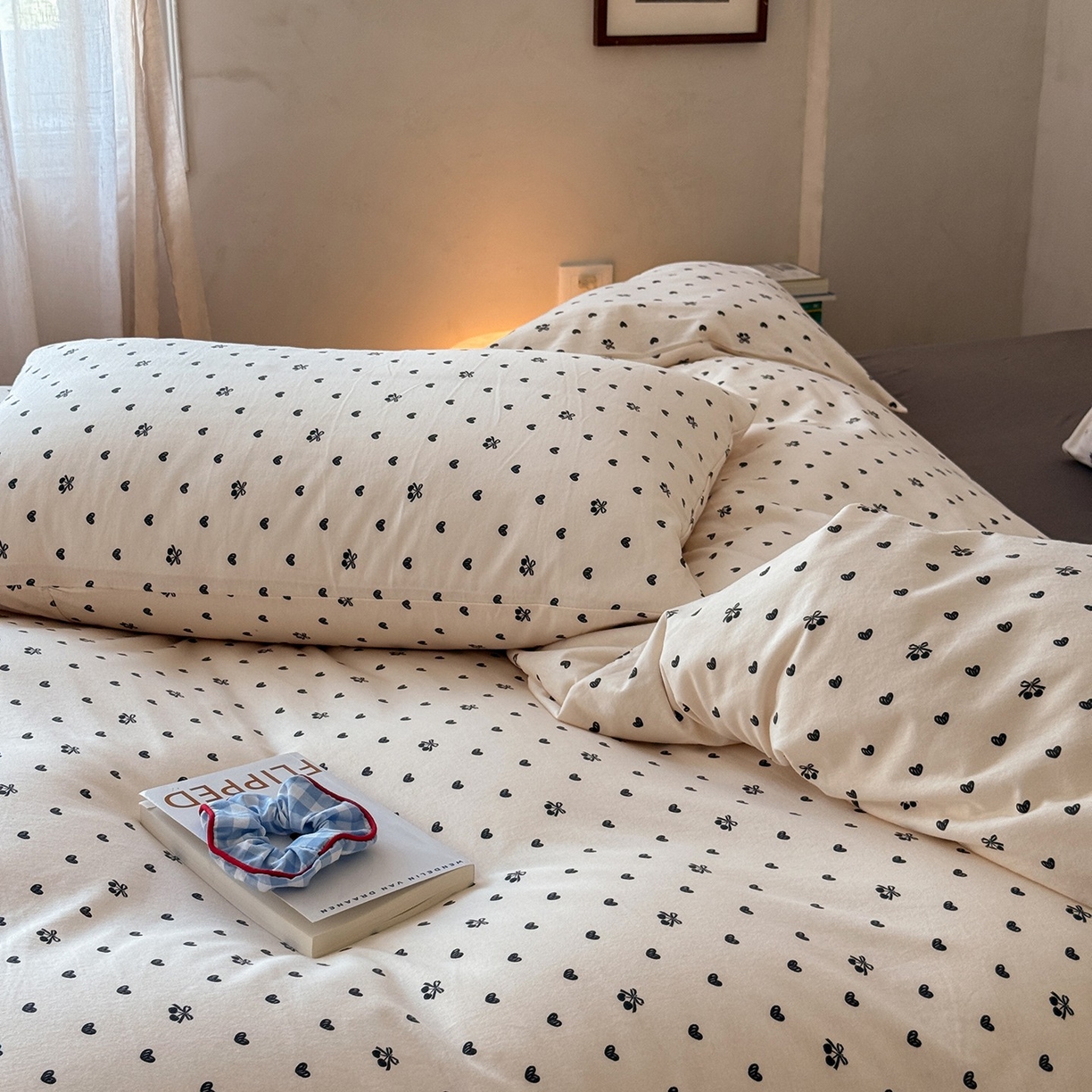 91家纺网 家纺一手货源 找家纺 爱丽丝 2025新款亲肤舒适针织棉四件套系列 甜心