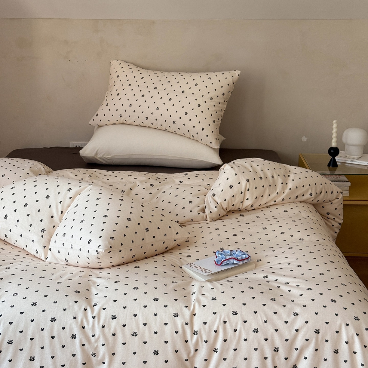 91家纺网 家纺一手货源 找家纺 爱丽丝 2025新款亲肤舒适针织棉四件套系列 甜心