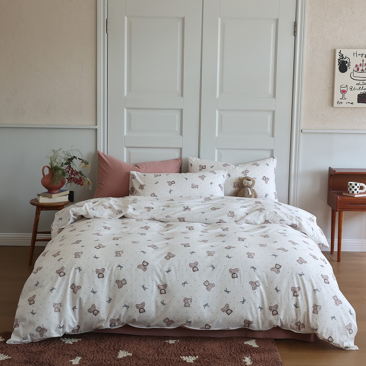 爱丽丝 2025新款亲肤舒适针织棉四件套系列 维尼熊