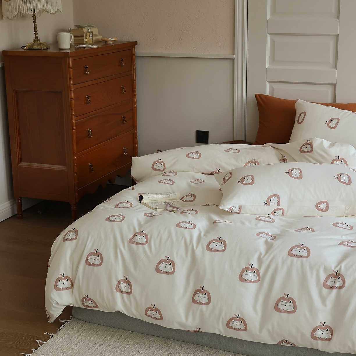 91家纺网 家纺一手货源 找家纺 爱丽丝 2025新款亲肤舒适针织棉四件套系列 西西里