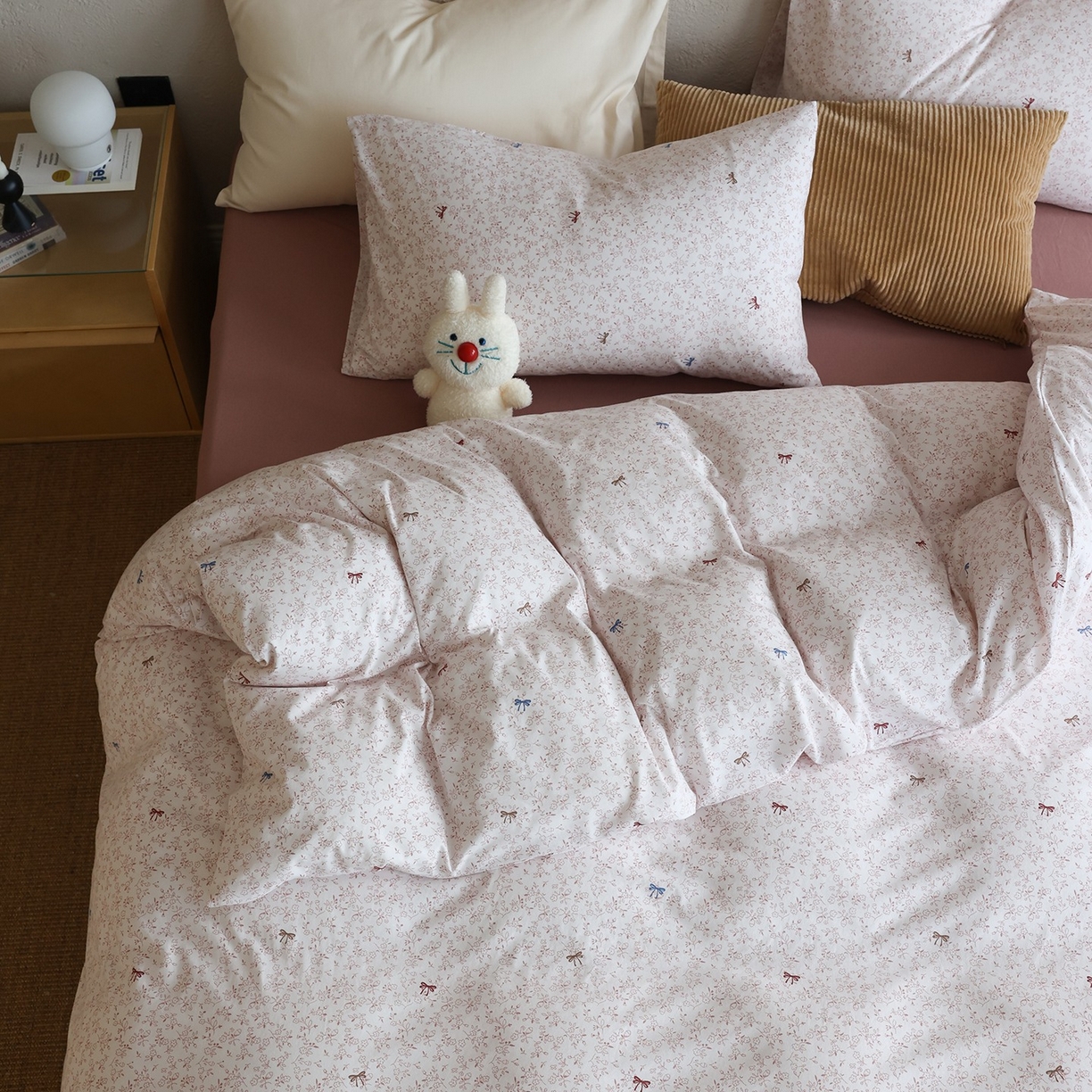 91家纺网 家纺一手货源 找家纺 爱丽丝 2025新款亲肤舒适针织棉四件套系列 小蝴蝶