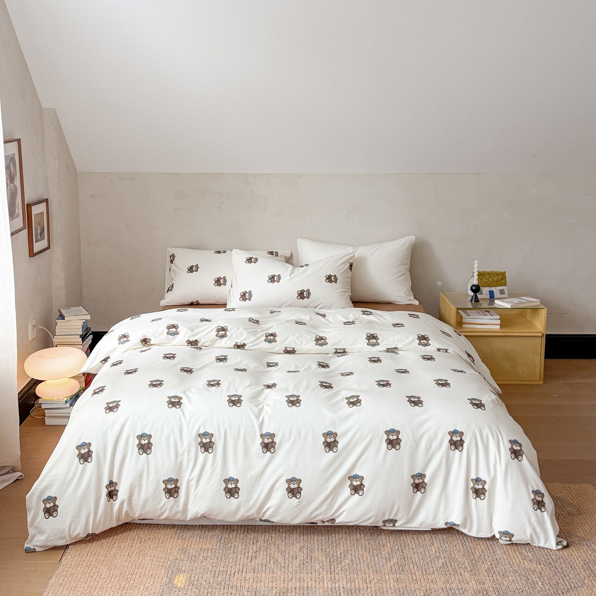 爱丽丝 2025新款亲肤舒适针织棉四件套系列 小熊假日