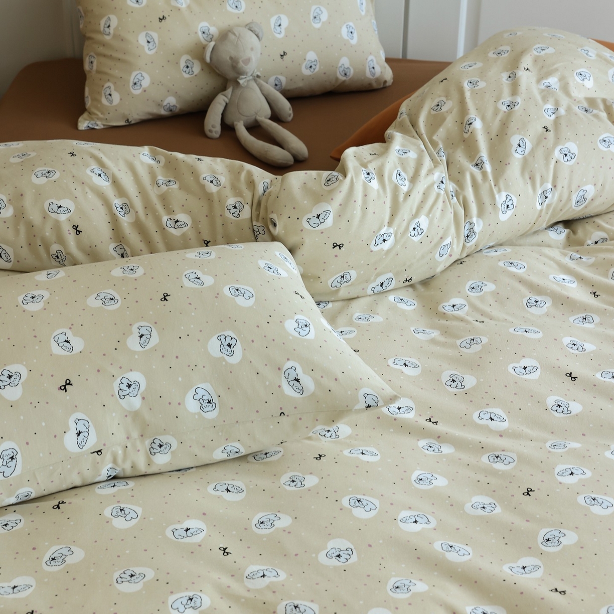 91家纺网 家纺一手货源 找家纺 爱丽丝 2025新款亲肤舒适针织棉四件套系列 修修狗