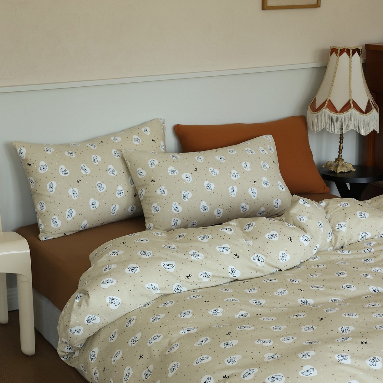 91家纺网 家纺一手货源 找家纺 爱丽丝 2025新款亲肤舒适针织棉四件套系列 修修狗